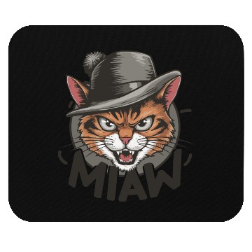 Discover Miaw! Cat in a Hat Mouse Pads
