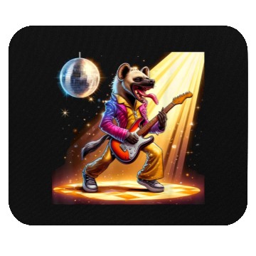 Discover Disco Ball Guitar Hyena Mouse Pads