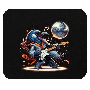 Discover Disco Ball Guitar Raven Mouse Pads