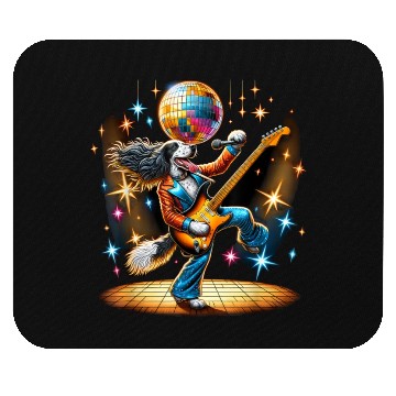 Discover Disco English Setter dog Mouse Pads