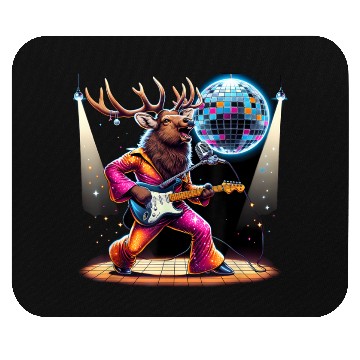 Discover Disco Ball Guitar Elk Mouse Pads