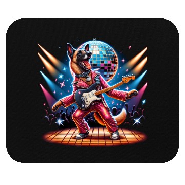 Discover Disco Belgian Malinois dog Mouse Pads