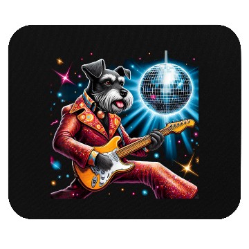 Discover Disco Miniature Schnauzer dog Mouse Pads