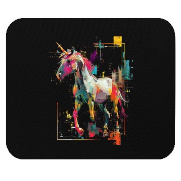Discover Unicorn Rainbow Animal Illustration Mouse Pads