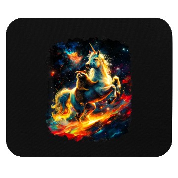 Discover Space Raccoon Riding unicorn Mouse Pads