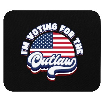 Discover I'm Voting For The Outlaw - US Flag Mouse Pads