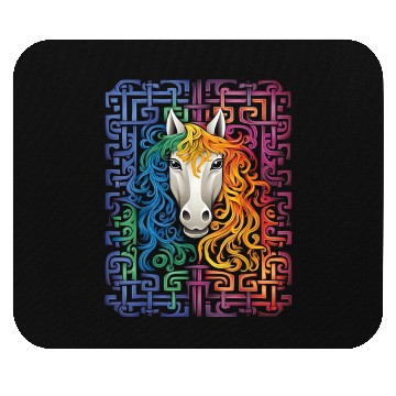 Discover Mandala Animal Colorful Artwork Mouse Pads