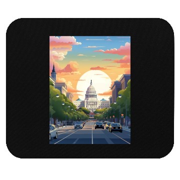 Discover Sunset in US Capitol Washington DC Mouse Pads