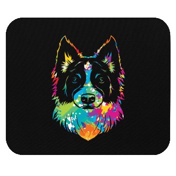 Discover Pop Art Style Dog Face Puppy Border Collie Mouse Pads