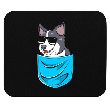 Discover Funny Dog Border Collie Wearing Sunglasses Mouse Pads