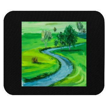 Discover Serene River Path Mouse Pads