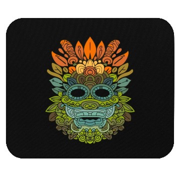 Discover Maya God Mayan Mythology Itzamna Colorful Tribal Mouse Pads
