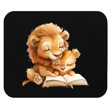 Discover Lion family. Mouse Pads