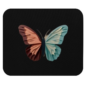 Discover Pastel Origami Butterfly Design Mouse Pads