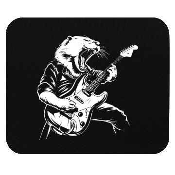 Discover Rock and Roll Otter Guitar Mouse Pads