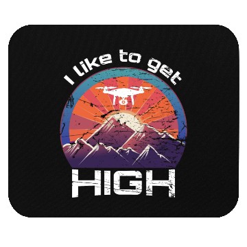 Discover Drone FPV racing mountains retro vintage sunset Mouse Pads
