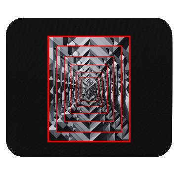 Discover Black/gray rectangle, deep effect and red lines. Mouse Pads