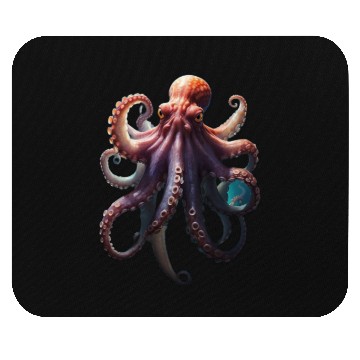 Discover Ethereal octopus tentacle poses in dramatic light Mouse Pads