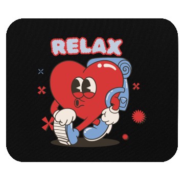 Discover Red Love Retro Mouse Pads