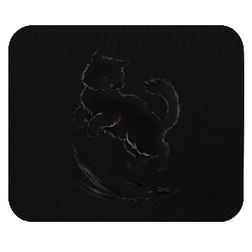 Discover Playful Black Cat Mouse Pads