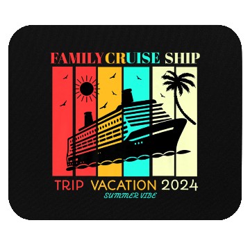Discover Family Cruise Ship Vacation Trip Mouse Pads