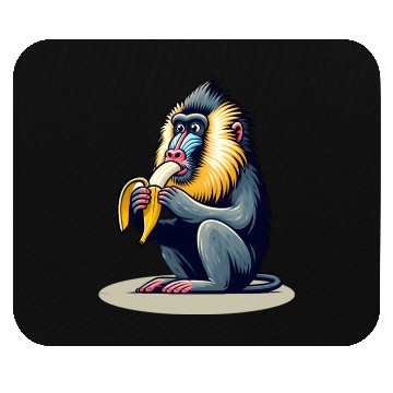 Discover Mandrill Banana Monkey Mouse Pads