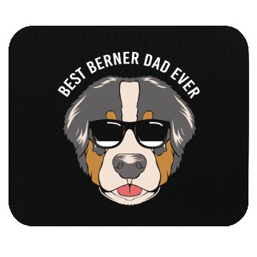 Discover Best Bernese Dad Funny Bernese Dog With Glasses Mouse Pads