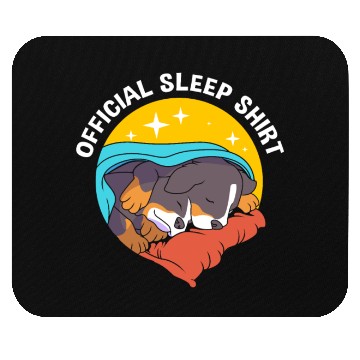 Discover Funny Bernese Dog Sleeping Official Sleep Mouse Pads
