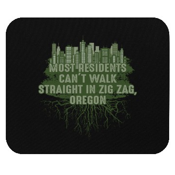 Discover Walk Straight in Zigzag Oregon Pun Wisconsin Joke Mouse Pads