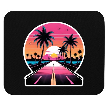 Discover Miami Driving on a lonely Road Mouse Pads