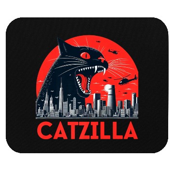 Discover Catzilla Cat Japanese Premium Mouse Pads