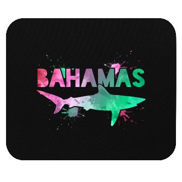 Discover Bahamas Shark Watercolor Souvenir Mouse Pads