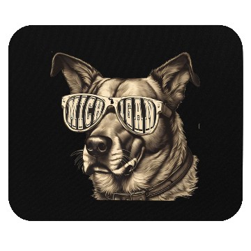 Discover Michigan Sunglasses Graphic Premium Mouse Pads