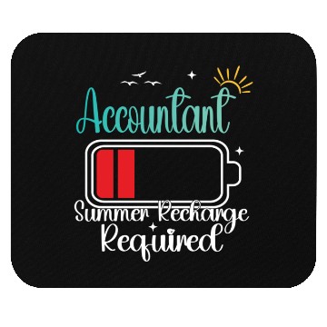 Discover Accountant Summer Recharge Required Battery Accoun Mouse Pads
