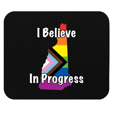 Discover New Hampshire Pride Believe in Progress Flag Mouse Pads