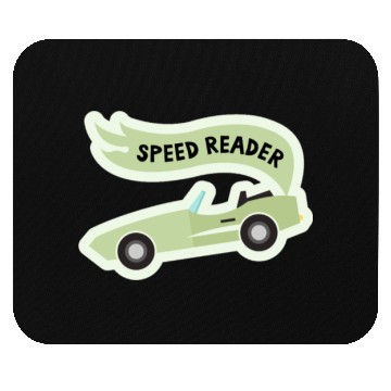 Discover Speed ReaderBookish Racing Car Pastel Green Lemon Mouse Pads