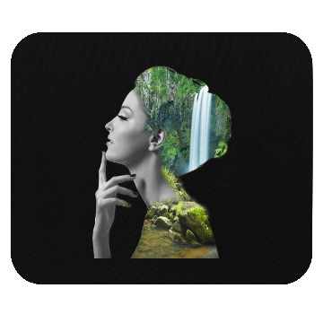 Discover "Girls Waterfall Mouse Pads - Trendy & Stylish Summer