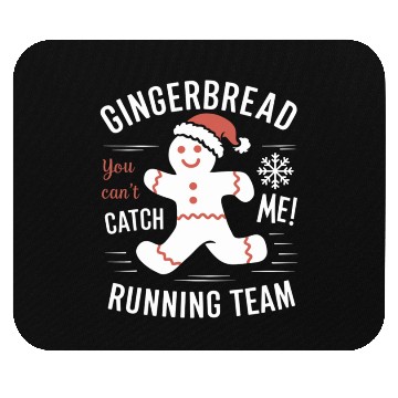 Discover Gingerbread Running Team Christmas Humor Mouse Pads