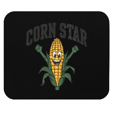 Discover Funny Farm Food Mouse Pads Corny Cob Farmer Corn Star