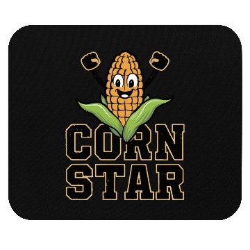 Discover Funny Farm Food Mouse Pads Corny Cob Farmer Corn Star