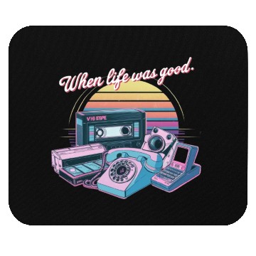 Discover 80's When Life was Good Gadgets in Synthwave Mouse Pads