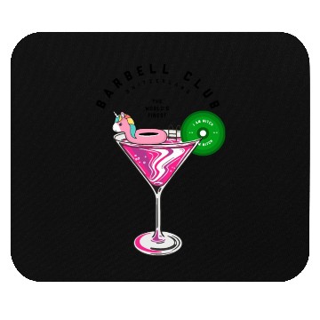 Discover Barbell Club Unicorn Cocktail Mouse Pads