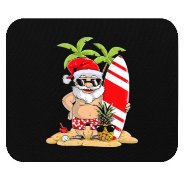 Discover Santa Funny Christmas In July Mouse Pads