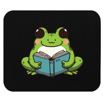 Discover cute book lover frog Mouse Pads