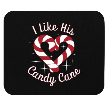 Discover I Like His Candy Cane Funny Couples Matching Mouse Pads