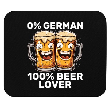 Discover 0% German 100% Beer Lover Funny Drinking Mouse Pads