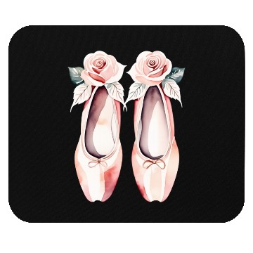 Discover En Pointe Rose-Tinted Ballet Slippers Mouse Pads
