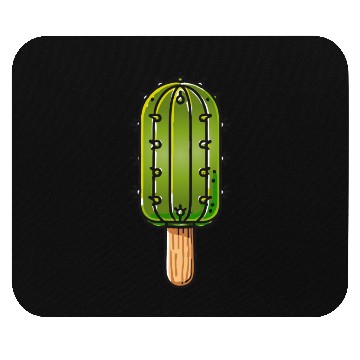 Discover Funny cactus ice cream motif in comic style is fun Mouse Pads