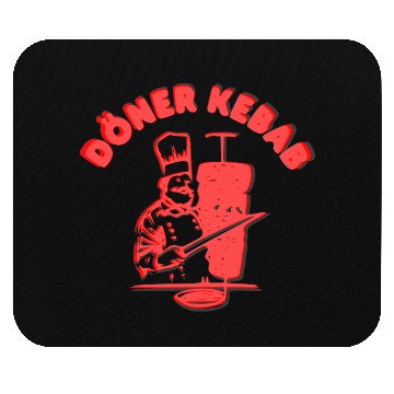Discover Döner kebab Germany fastfood logo Mouse Pads