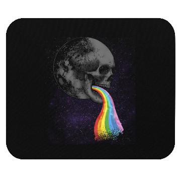 Discover Skull Design with Rainbow. Concert Festival Mouse Pads